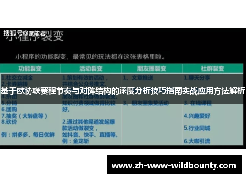 基于欧协联赛程节奏与对阵结构的深度分析技巧指南实战应用方法解析