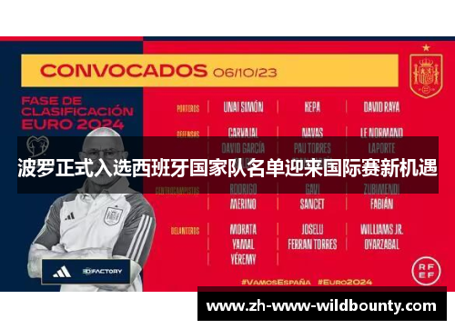 波罗正式入选西班牙国家队名单迎来国际赛新机遇